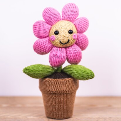 Flower in a Pot in Deramores Studio DK  - Downloadable PDF - knitting pattern