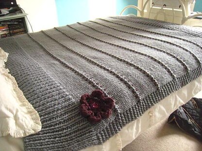 Textured Stripe Blanket and Cushion