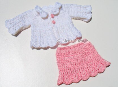 Pink and White Doll Set