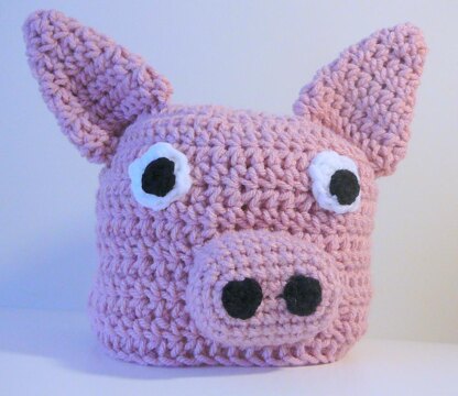 Pink Piggy Hat Newborn to Adult