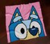 Bluey Face Pink Heeler Blanket Puppy Throw Cattle Dog Crip C2C CROCHET PATTERN