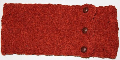 Suede Button Closure Neckwarmer Cowl