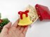 Crochet Christmas bell ornament pattern Amigurumi hanging decor