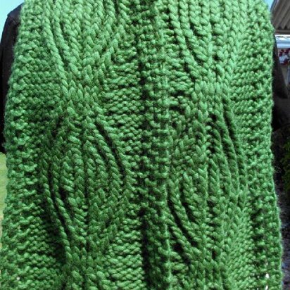 Ancient Twisted Knit Pattern Scarf