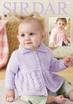 Cardigans in Sirdar Supersoft Aran - 4831 - Downloadable PDF