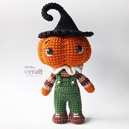 Igor Pumpkin Head and Crow Amigurumi