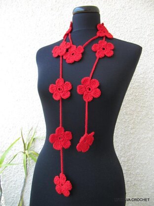 Floral Scarf Lariat