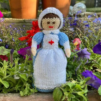 WWI Red Cross Nurse Doll Knitting Pattern - Toy Knitting Pattern