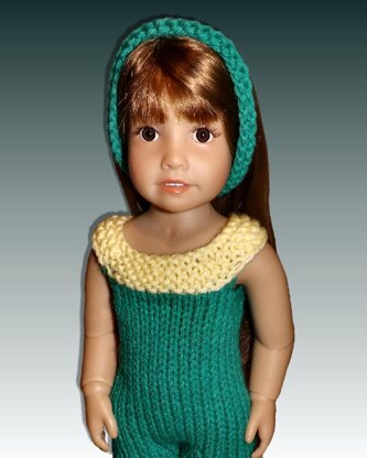 Pant Jumpsuit Knitting Pattern fits Kidz n Cats Dolls.  