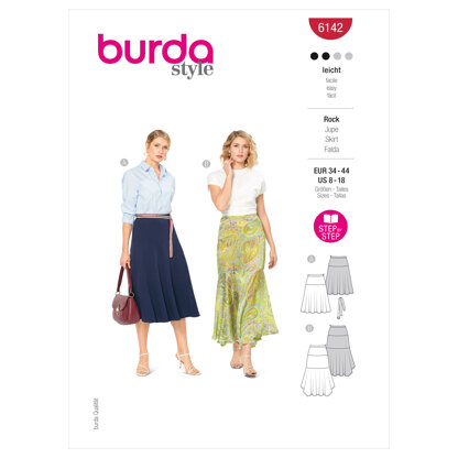 Burda Style Misses' Skirt B6142 - Paper Pattern, Size 8-18