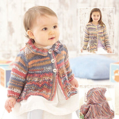 Baby Girl and Girl Coats and Blanket in Sirdar Snuggly Baby Crofter Chunky - 4793 - Downloadable PDF