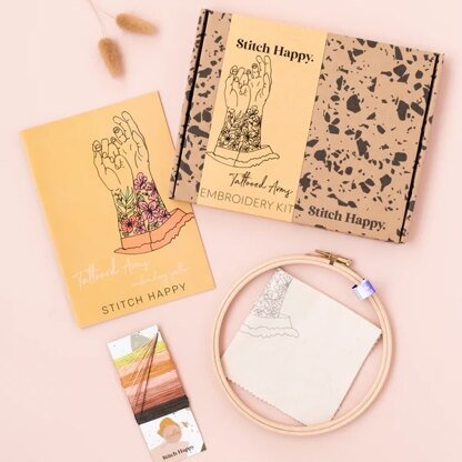 Stitch Happy Tattooed Arms Embroidery Kit - 7in
