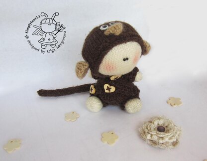 Pebble doll  Monkey