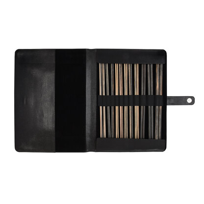 Lykke 14in Single Point Needle Black Faux Leather Gift Set  (Set of 12)