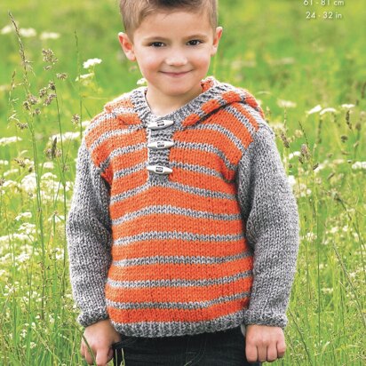 Hoodie and Gilet in King Cole Chunky - 4383 - Downloadable PDF