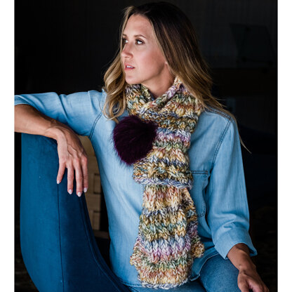 Trendsetter Yarns 5902D Me Cabled Pull Through Scarf & Pom Pom PDF