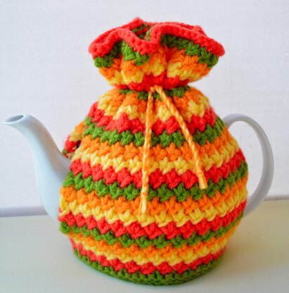 Springtime Flowers 4 Cup Teapot Cosy Knitting Pattern