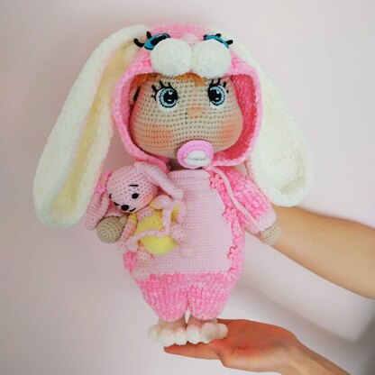 Crochet doll patterns, Crochet baby doll pattern Doll amigurumi pattern 12,6 inch (32 cm), Lulu doll pattern (English, Deutsch, Français)