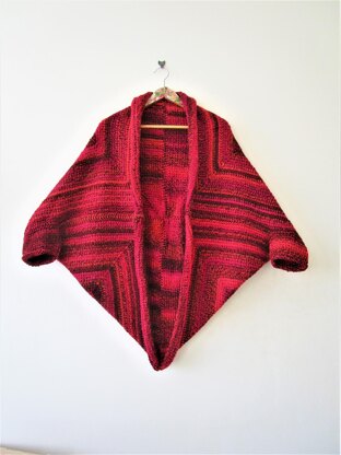 Mitered Squares Cocoon Shrug