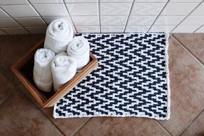 Chevron Waves Bath Mat