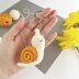 Crochet snail amigurumi pattern keyring Bag charm Car mirror hanging decor Mini toy keychain