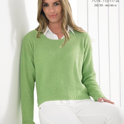 Ladies Edge To Edge Jacket and Sweater in King Cole Bamboo 4Ply - 4134 - Downloadable PDF