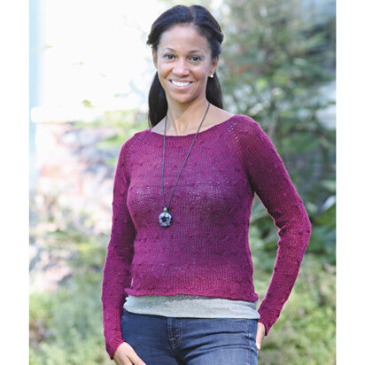 428 Bordeaux Pullover - Sweater Knitting Pattern for Women in Valley Yarns 2/10 Merino Tencel 