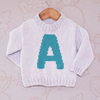 Intarsia - Letter A Chart - Childrens Sweater
