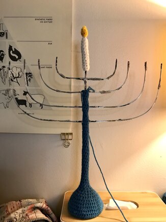 Crocheted Menorah #4