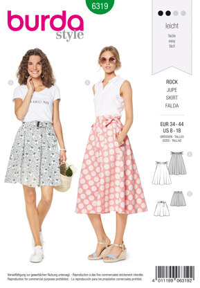 Burda Style Misses' Bell-Shaped Skirt B6319 - Paper Pattern, Size 8-18