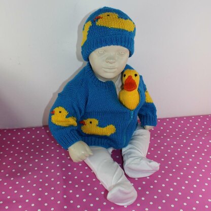 Baby Rubber Ducky Bomber Jacket, Beanie & Toy