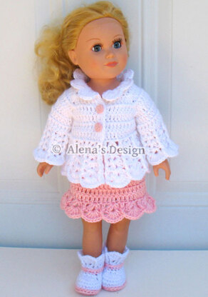 Pink and White Doll Set