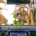 Purple Rose Basket Car Hanging