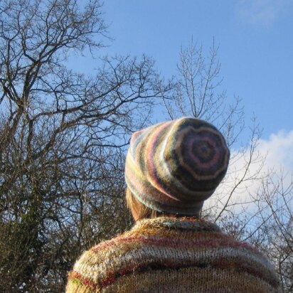 Felted shetland wool long beanie