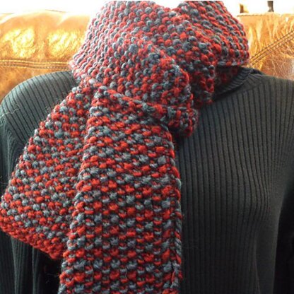 two color scarf knitting pattern