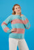 Show Stripes Sweater - Free Jumper Crochet Pattern for Women in Paintbox Yarns 100% Wool Chunky Superwash by Paintbox Yarns