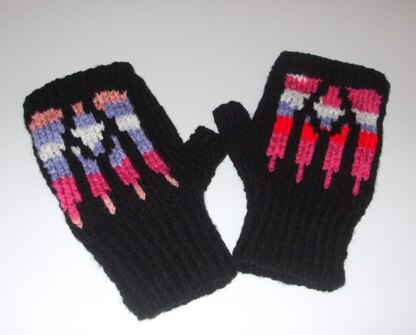 "Stained Glass Fingerless Mitts"