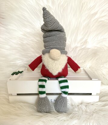 Pattern: christmas gnome, knitting pattern, DIY christmas decor, scandinavian elf, christmas gift, crimble gnome