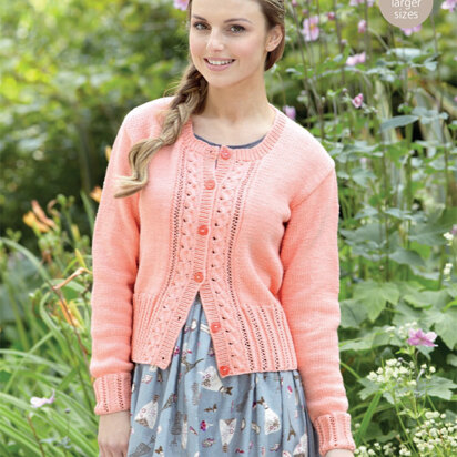 Cardigan in Sirdar Wash`N’ Wear Double Crepe Dk - 7224 - Downloadable PDF