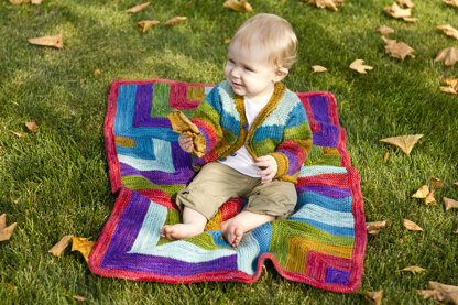 Rocketry Baby Cardigan in Dream in Color Classy