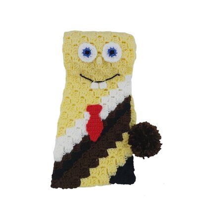 Yellow Brown Cartoon Scarf C2C