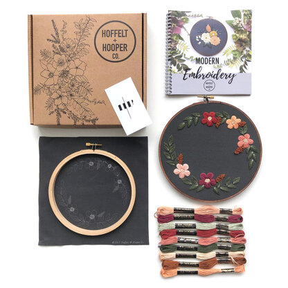 Hoffelt and Hooper Ella Jade - Black Embroidery Kit - 6in