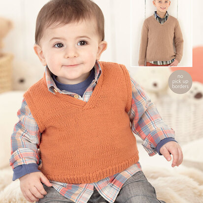 Sweater and Tank Top in Sirdar Snuggly 4 ply - 4577 - Downloadable PDF