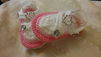 Arya Shoes with matching Hairband 0-3 and 3-6mths