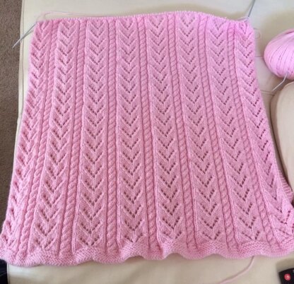 Little girl pink baby blanket