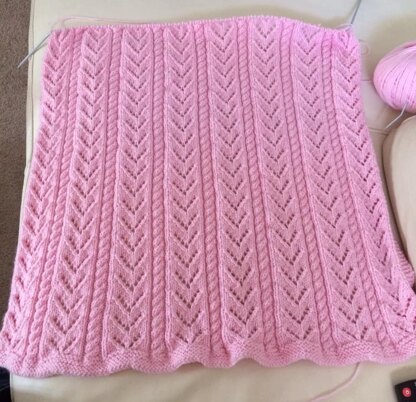 Little Girl Pink Baby Blanket in Caron Simply Soft - Downloadable PDF ...