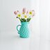 Crochet flower vase, crochet flowers, crochet pitcher, Jug with flowers