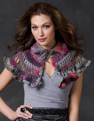 Renaissance Capelet in Red Heart Boutique Magical - LW2917 - Downloadable PDF