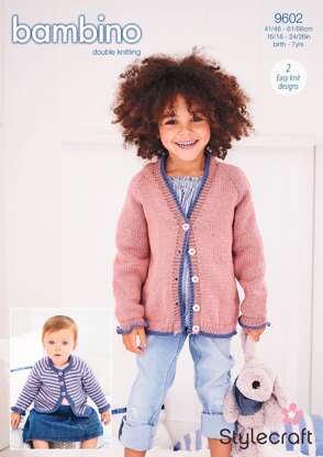 Cardigans in Stylecraft Bambino DK - 9602 - Downloadable PDF\n\n