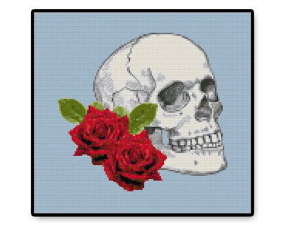 Skull and Roses - PDF Cross Stitch Pattern